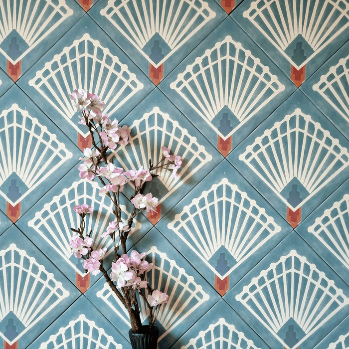 Marseilles Marine Green Moroccan Tile 20cm x 20cm