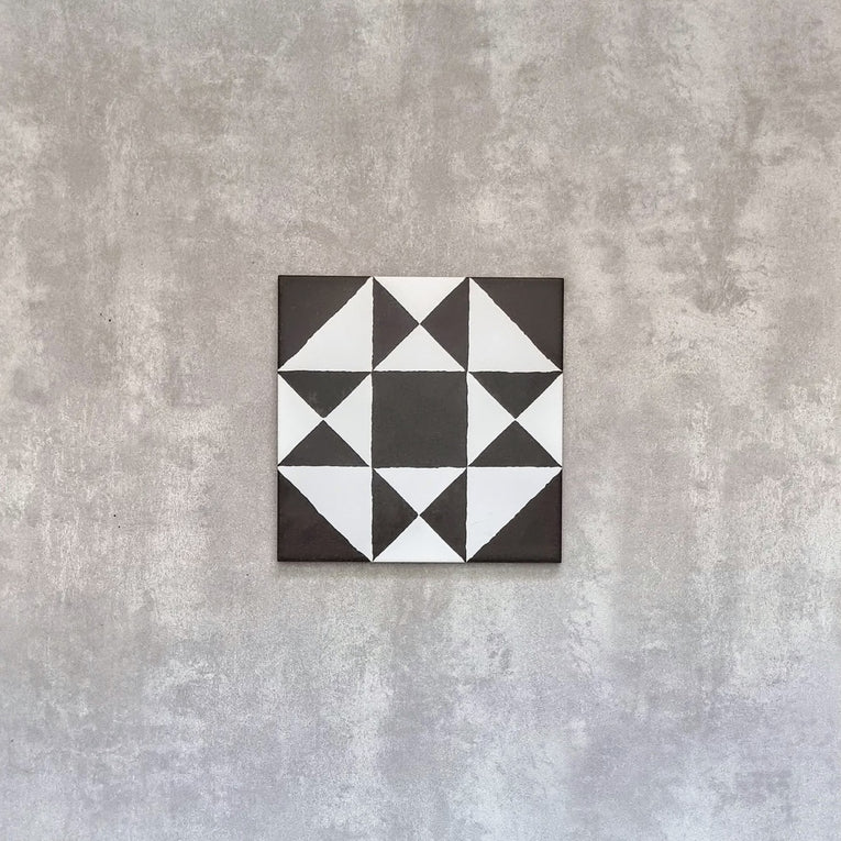 Manor Decor Black MINI Victorian Tiles  15cm x 15cm