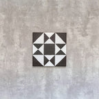 Richmond Decor Black Manor Victorian Style Tiles 20cm x 20cm