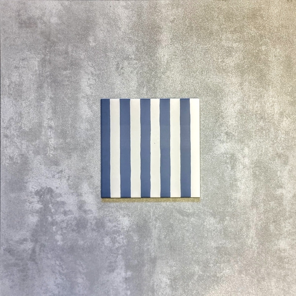 FULL TILE SAMPLE Pinstripes Blue 20cm x 20cm