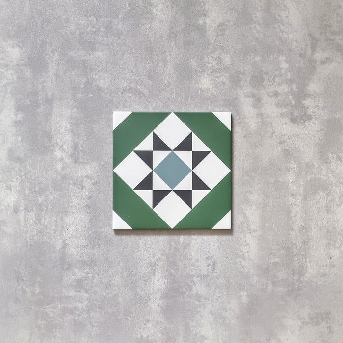 FULL TILE SAMPLE Cambridge GREEN 20cm x 20cm
