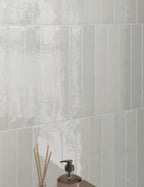 Lisbon White | Porcelain | Artisanal Wall Tiles | 5cm x 30cm