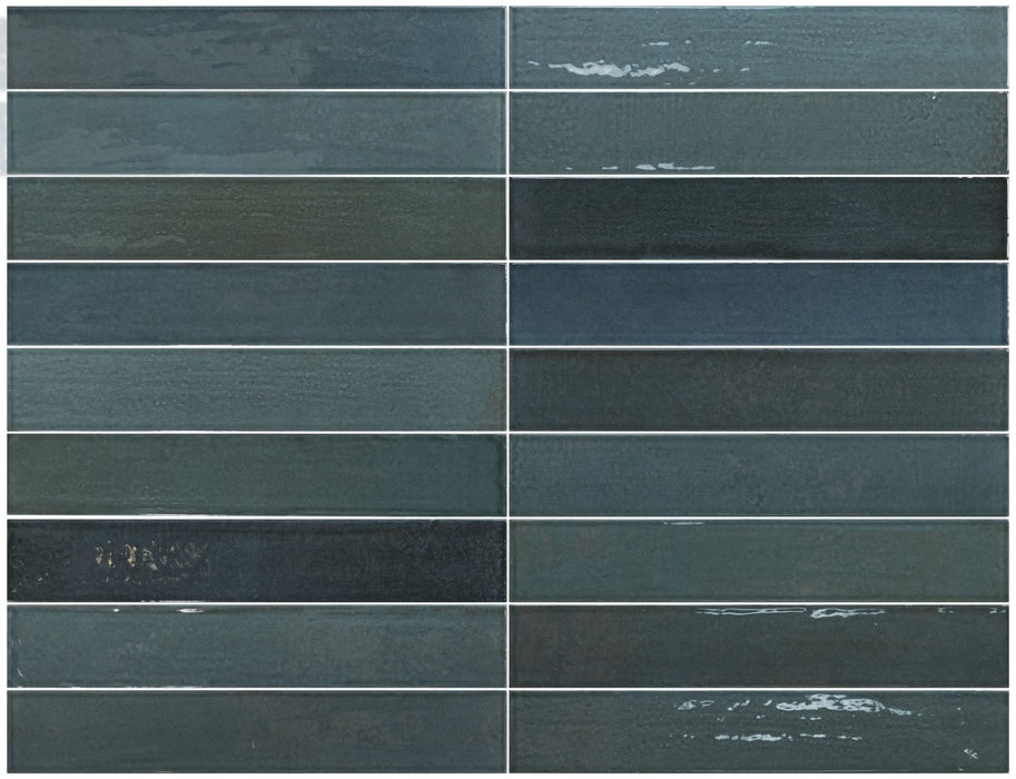 Lisbon Blue | Porcelain | Artisanal Wall Tiles | 5cm x 30cm