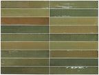 Lisbon Olive Green | Porcelain | Artisanal Wall Tiles | 5cm x 30cm