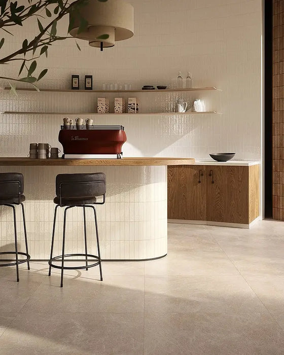 Puzzle White Brick Rectified | Wall & Floor Tiles | 5cm x 20cm