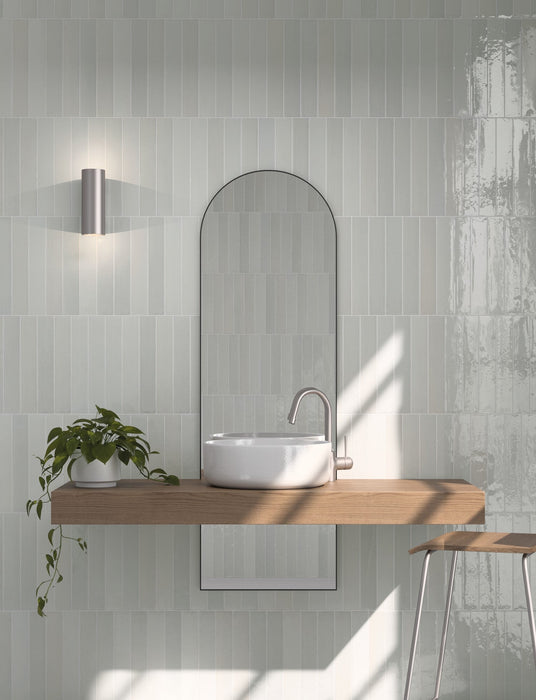 Lisbon White | Porcelain | Artisanal Wall Tiles | 5cm x 30cm