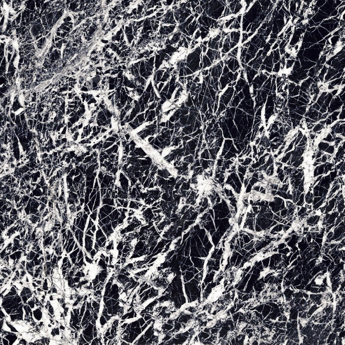 CUT TILE SAMPLE Valentino Glam Black Matt Marble Effect 60cm x 60cm