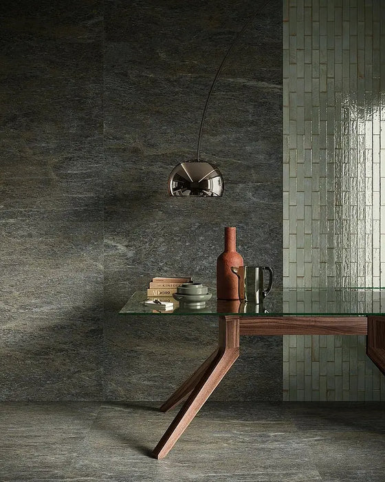 Puzzle Breeze Green Brick Rectified | Wall & Floor Tiles | 5cm x 20cm