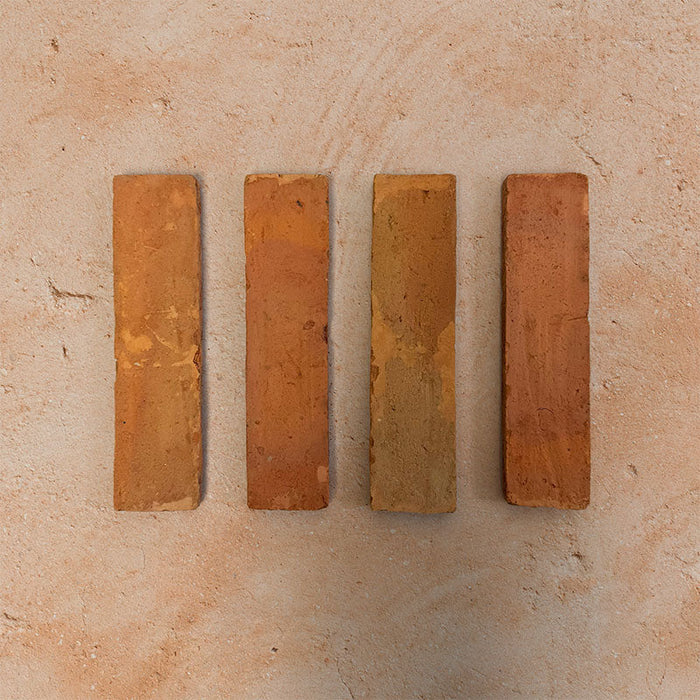 Umbrian Handmade | Terracotta | Brick Tiles |  7.5cm x 30cm | Wall and Floor Tiles FULL TILE SAMPLE