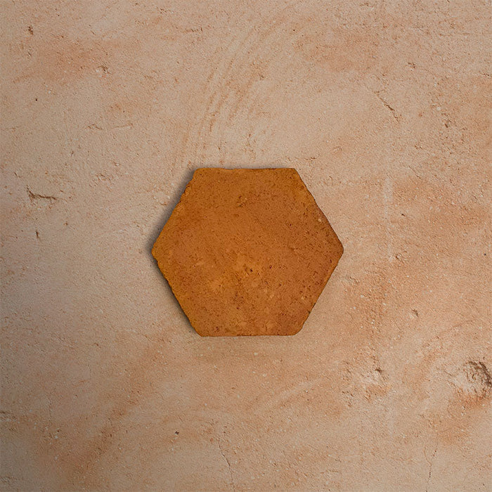 Umbrian Handmade | Terracotta | Hexagon Tiles |  15cm x 17.5cm | Wall and Floor Tiles FULL TILE SAMPLE