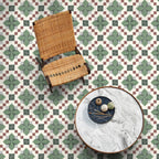 Abstract Compass Green | Patterned Tile | 20cm x 20cm