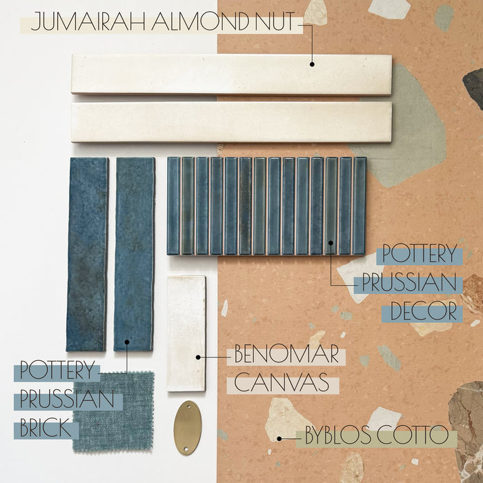 Benomar Canvas Moroccan Mini Brick MATT Tiles 5cm x 15cm