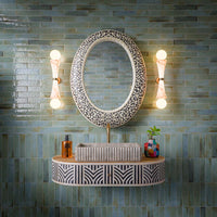 Allegra Celadon Green | Gloss Brick Tile | 6cm x 25cm