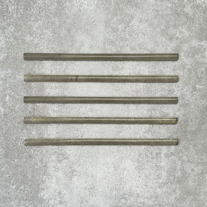 Allegra Sage Green Gloss pencil bullnose border ceramic tiles in a 1.2 × 30cm format, shown as a set to highlight the muted green tones, glossy finish, smooth rounded edges and subtle handmade-style variation for decorative borders and trims.