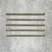 Allegra Sage Green Gloss pencil bullnose border ceramic tiles in a 1.2 × 30cm format, shown as a set to highlight the muted green tones, glossy finish, smooth rounded edges and subtle handmade-style variation for decorative borders and trims.