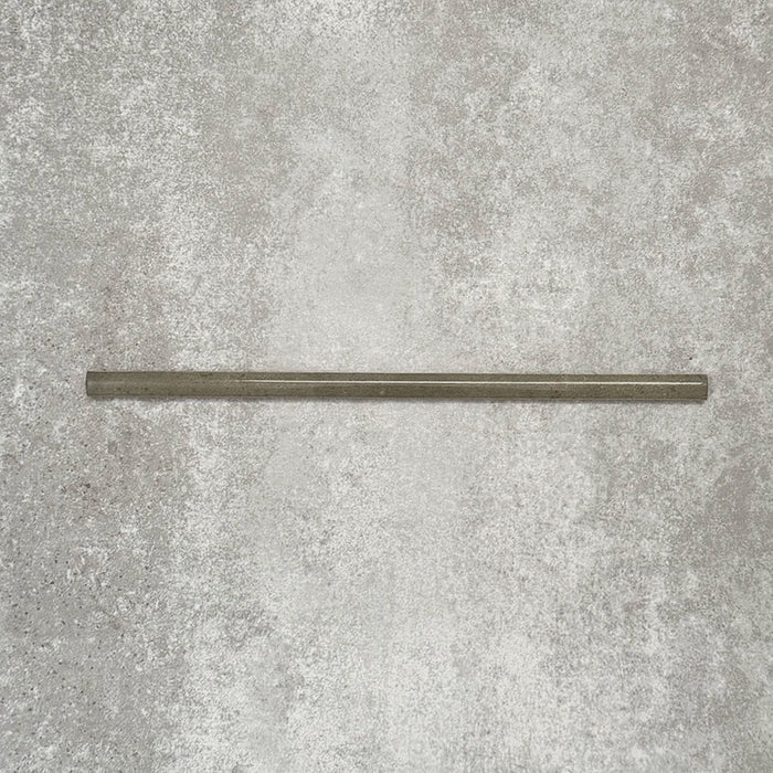 Allegra Sage Green Gloss pencil bullnose border ceramic tile in a 1.2 × 30cm format, featuring muted green tones, a glossy finish and smooth rounded edge for clean tile edging and decorative borders.