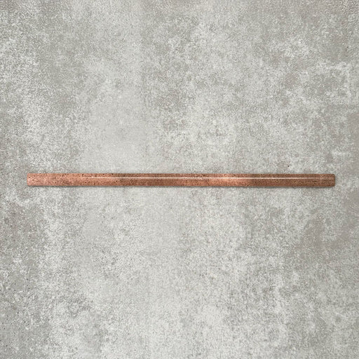 Allegra Tusk Pink Gloss pencil bullnose border ceramic tile in a 1.2 × 30cm format, featuring warm pink tones, a glossy finish and smooth rounded edge for clean tile edging and decorative borders.