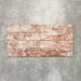 Product image of Amalfi Brick Rouge Vintage Marble wall and floor tiles in a 5.4cm x 22cm format, showcasing warm blush pink marble effect detailing and natural tonal variation.