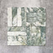 Product image of Amalfi Brick Salvia Vintage Marble wall and floor tiles in a 5.4cm x 22cm format, arranged in a basketweave pattern, showcasing green and white marble effect detailing with natural veining and tonal variation.