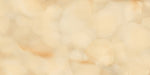 Close-up of Anastasia Miele Onyx Matt 60 × 120cm stone effect tile, featuring warm honey and cream tones with soft flowing veining, creating a natural, layered appearance with a smooth matt finish.