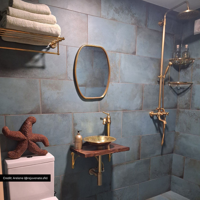 Verde Copper Oxide Metallic Wall & Floor Tile 30cm x 60cm