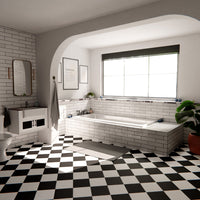 Nairobi Tile | Gloss White | Handmade Effect | Rustic Tile | 7.5cm x 30cm