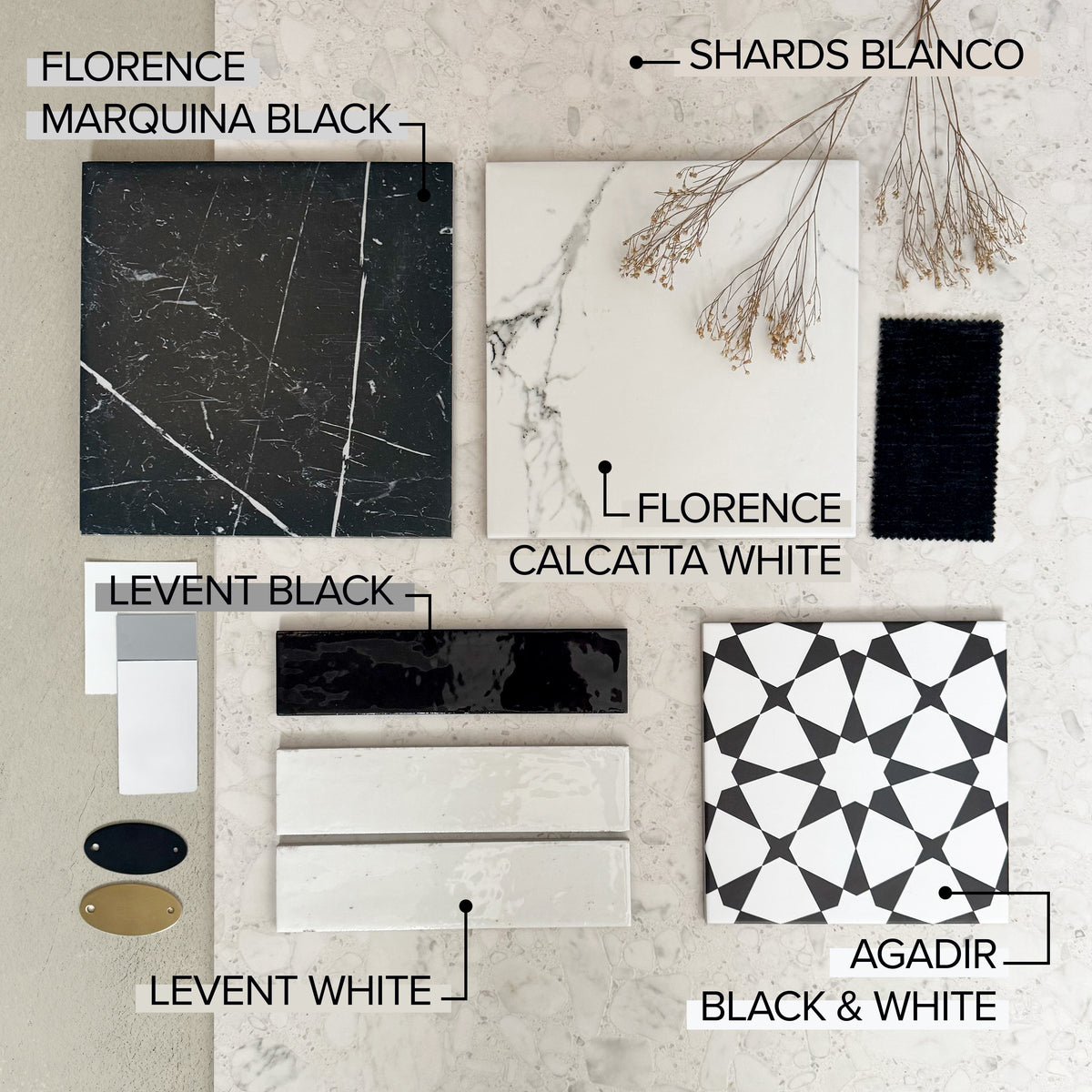 Levent Black Brick | Wall & Floor Gloss Porcelain Tiles | 6cm x 24cm
