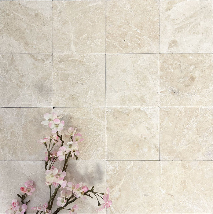 Fayrouz Latte Foam | Tumbled Finish | Natural Marble | 15.2cm x 15.2cm