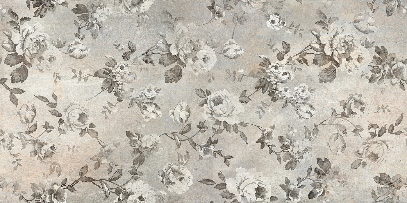 Kiln Light Roses Decor Metallic Wall and floor Tiles 60cm x 120cm