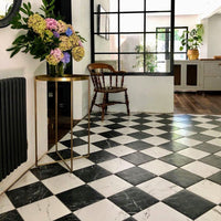 Florence Marquina Black | Marble Effect | 25cm x 25cm