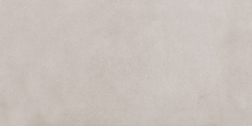 Close-up of Etna Pearl Matt 30 × 60cm porcelain tile, showcasing a soft warm grey tone with subtle surface variation and a smooth matt finish for a clean, contemporary look.
