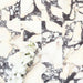 Fayrouz Calacatta Viola honed natural marble tile in a 15.2cm x 15.2cm square format, featuring a creamy white background with bold purple veining and subtle warm gold tones, creating a luxurious and timeless natural stone finish.