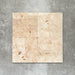 Basketweave tile layout showcasing Fayrouz Sylvester Pink 5cm x 20cm honed natural marble tiles, featuring soft pink, cream and beige tones with natural veining, perfect for elegant walls and decorative floors.