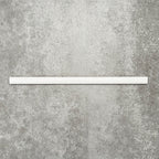 Foundry Arctic White 1.5x30cm gloss pencil bullnose border tile with a handcrafted-style finish and soft white glaze, designed for decorative edging, borders, and finishing details in contemporary wall tile installations.