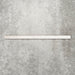 Foundry Chalk White 1.5x30cm gloss pencil bullnose border tile featuring a handcrafted-style finish with soft tonal variation, designed for decorative edging and refined finishing details in contemporary wall tile installations.