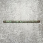 Foundry Jade Green 1.5x30cm gloss pencil bullnose border tile featuring a handcrafted-style finish with rich green tonal variation, designed for decorative edging and refined finishing details in contemporary wall tile installations.