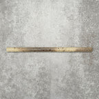 Foundry Moss Green 1.5x30cm gloss pencil bullnose border tile featuring a handcrafted-style finish with earthy olive and stone-toned variation, designed for decorative edging and refined finishing details in wall tile installations.