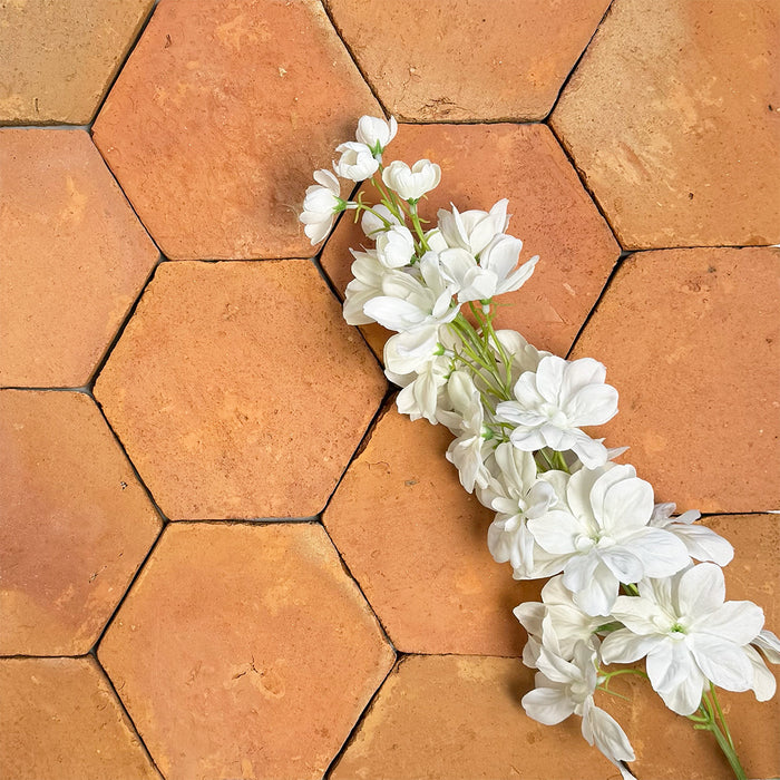Umbrian Handmade | Terracotta | Hexagon Tiles |  15cm x 17.5cm | Wall and Floor Tiles