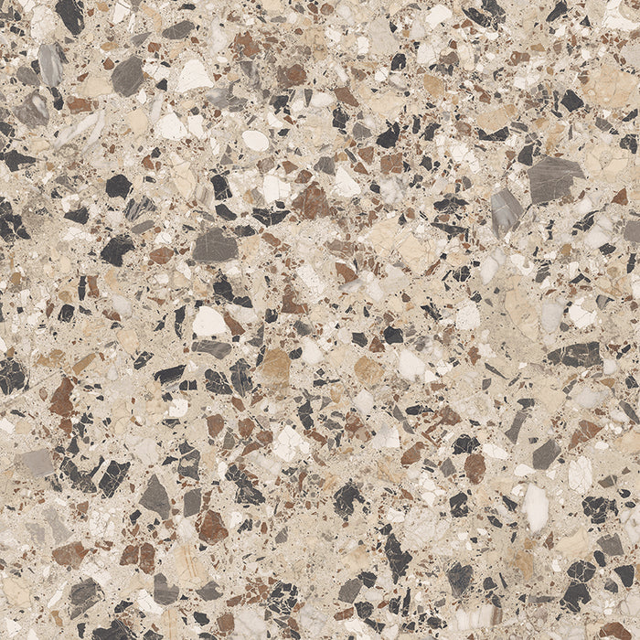 Stuzzi Dolmia Classical Terrazzo Style 4d Brushed Finish Tiles 60cm x 60cm CUT TILE SAMPLE