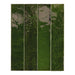 Group display of Bora Bora Tourmaline Green Brick wall tiles in 6.5x32.8cm format with a flux glaze finish, arranged vertically to highlight rich green shade variation, organic surface detailing and glossy reflective texture.
