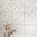 Patterned layout featuring Gelato Tutti Frutti 25x25cm terrazzo-style porcelain tiles, showcasing a light base with evenly scattered multicoloured terrazzo flecks for a fresh, playful and contemporary design.