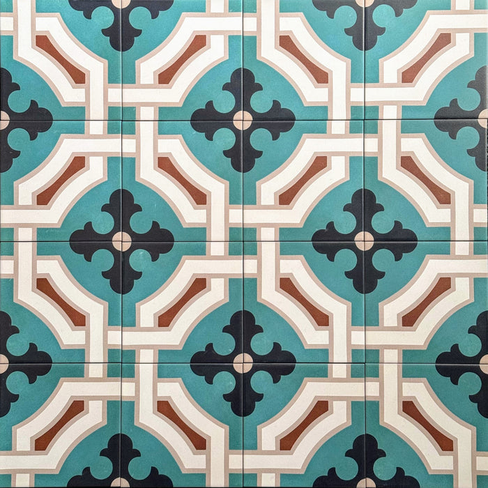 Leicester Square Multicolour Victorian Tiles 20cm x 20cm