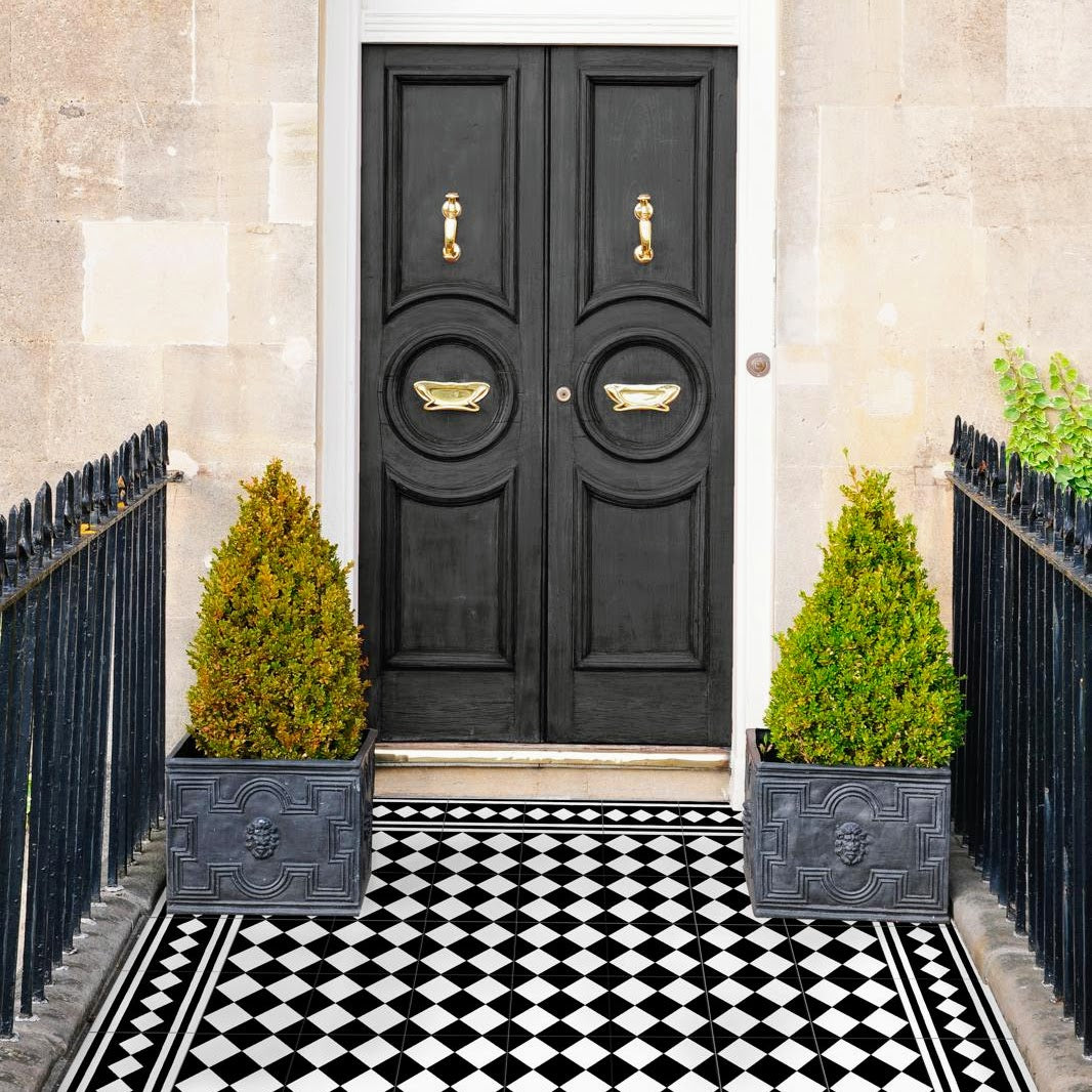 Manor MINI Monochrome Black & White Side/Border 15cm x 15cm