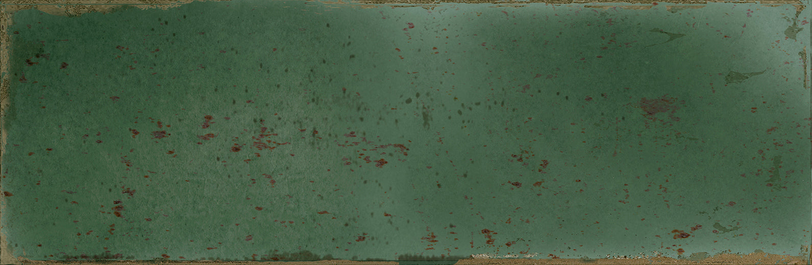 Foundry Jade Green Bricks Wall Tiles 6.5cm x 20cm FULL TILE SAMPLE