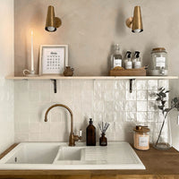 Zellige Oyster Square | Moroccan Style | 10cm x 10cm