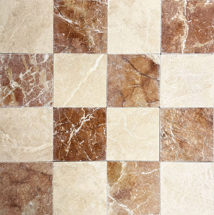 Fayrouz Latte Foam | Tumbled Finish | Natural Marble | 15.2cm x 15.2cm