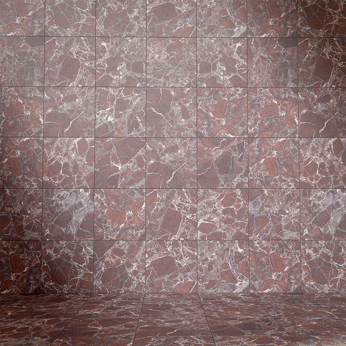 Tiles Looks Roch Divine Levant Rouge Matt Marble Chequer Board Tiles | 30cm x 30cm ...