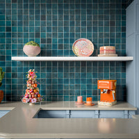 Levent Blue Square | Wall & Floor Gloss Porcelain Tiles | 10cm x 10cm
