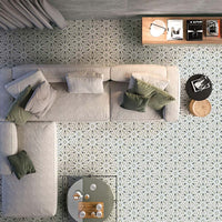 Medina Hormuz Sage Green/Grey | Moroccan Style Hexagon | 18.7cm x 21.6cm