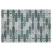 Flat lay of Lucca Abacus 3D Décor 60 × 120cm porcelain wall and floor tiles, featuring an elongated geometric pattern in soft green, grey, and marble-effect tones with a bold decorative finish.